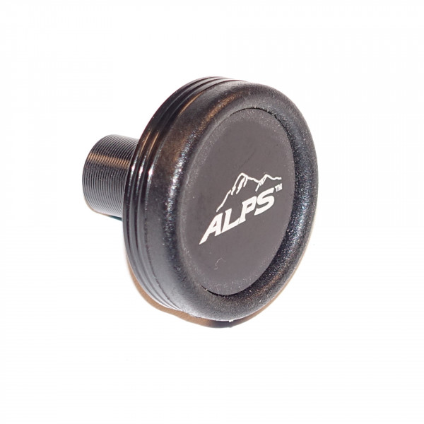 ALPS Alu Gummi Plug Flach Abschlusskappe (Schwarz)